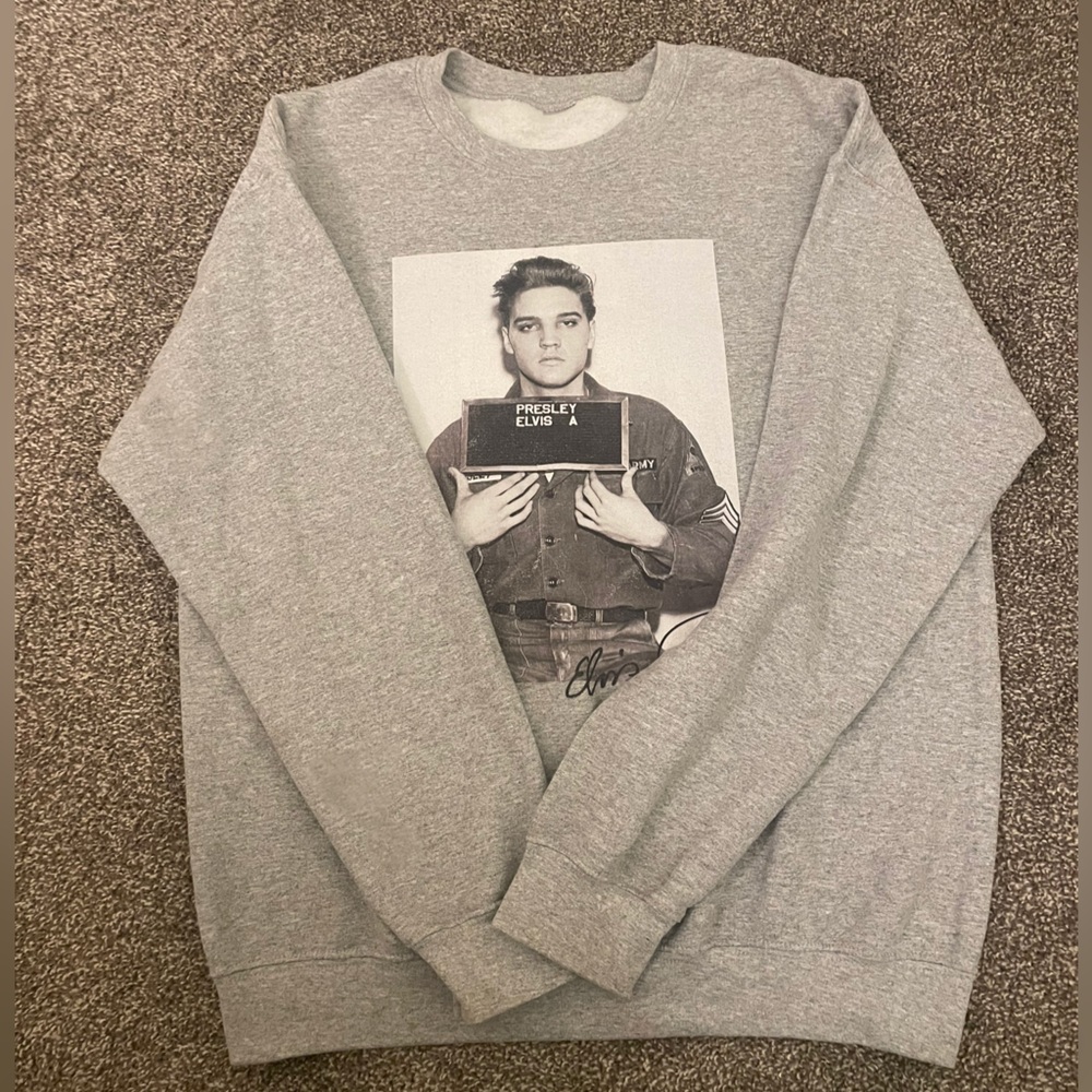 Elvis Presley Gray Sweatshirt